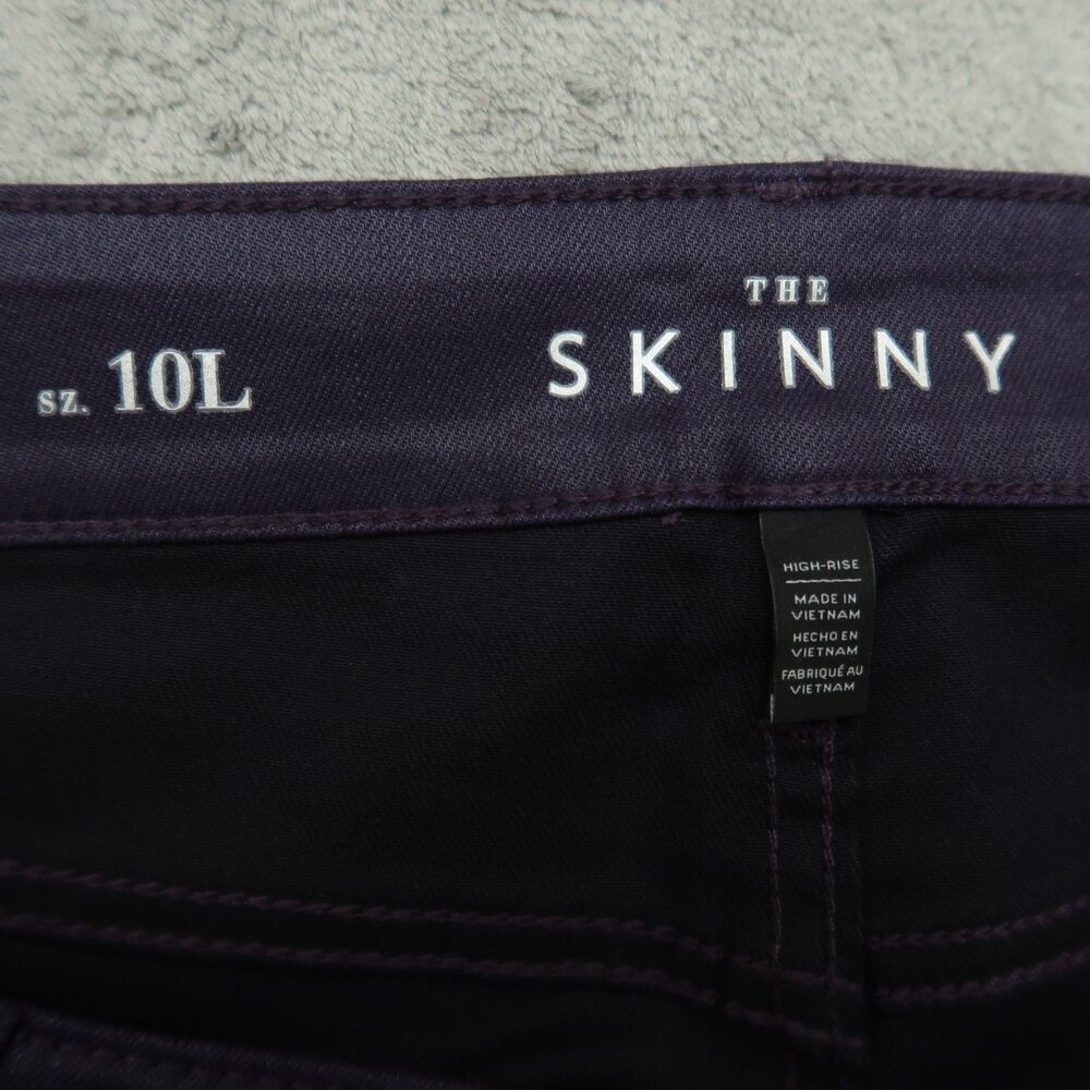 WHBM Jeans Women's Size 10L Purple High-Rise Skinny Coated Micro Jean 31" Inseam - Picture 9 of 16